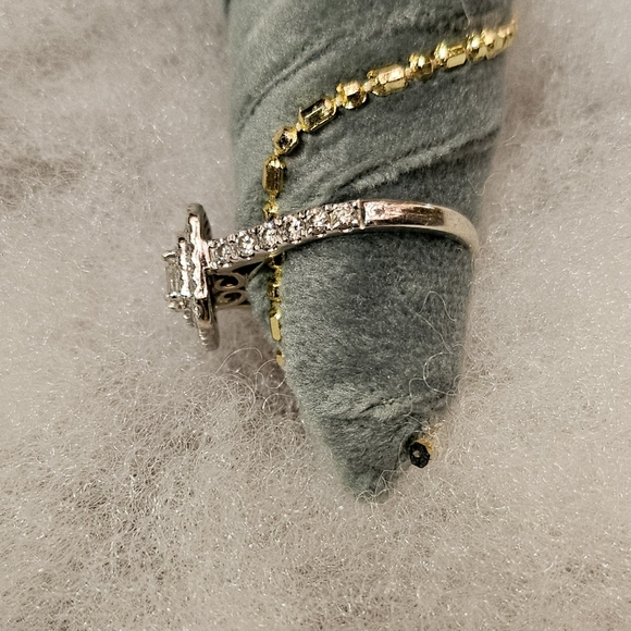 🛑SOLD🛑 1 CT. T.W. Emerald-Cut Diamond Double Frame Engagement - Picture 3 of 11